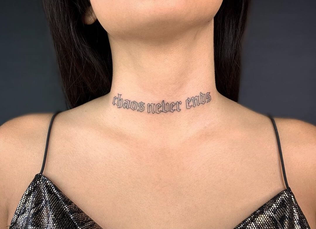 Pretty Neck Tattoos For Women To Be Cool