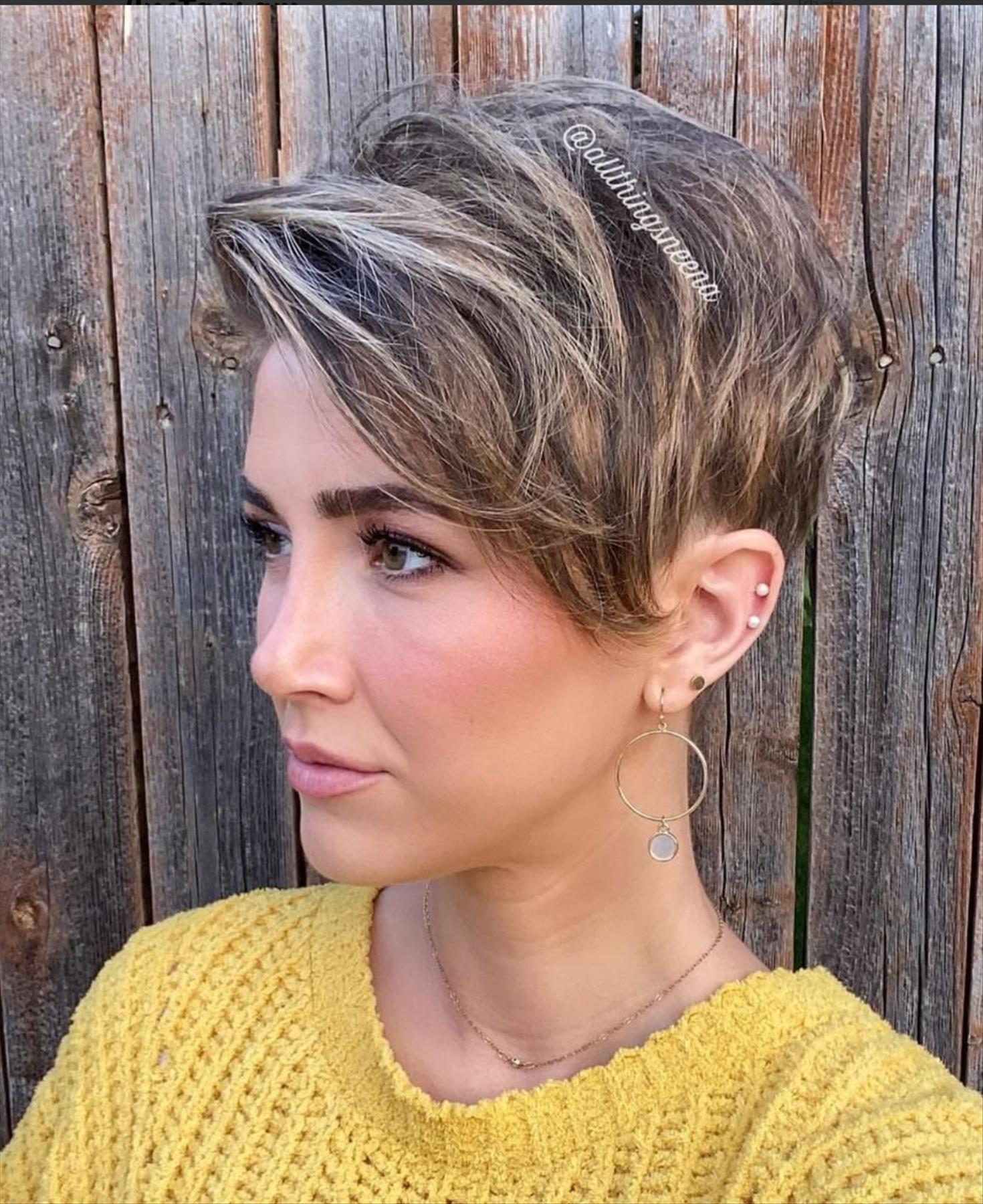 Top short pixie haircut for thick hair 2021 to be cool