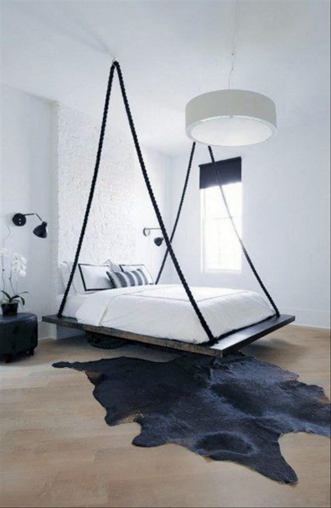 Creative Hanging Bed Design Ideas for Romantic Space