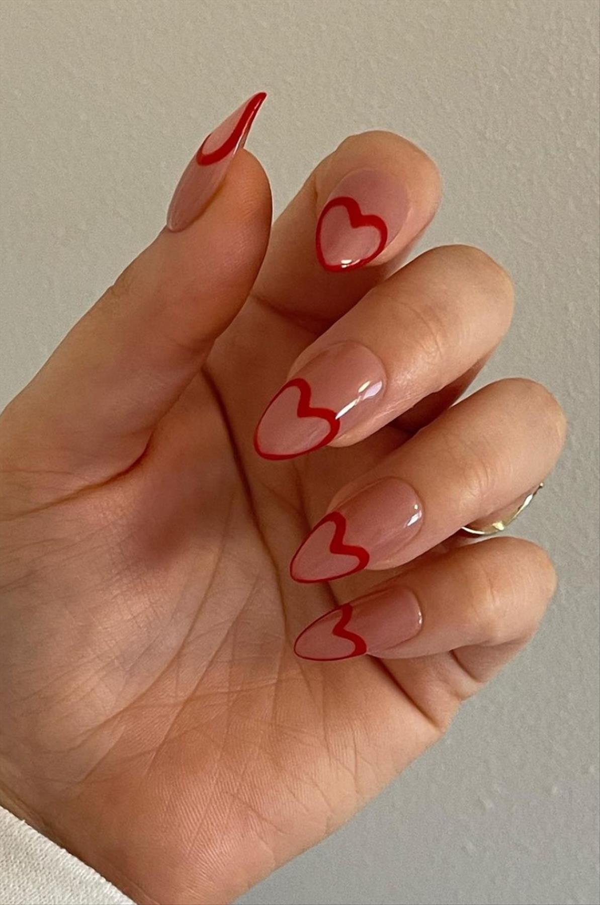 Romantic Heart Nail Art Perfect For Valentine's Manicures 2022