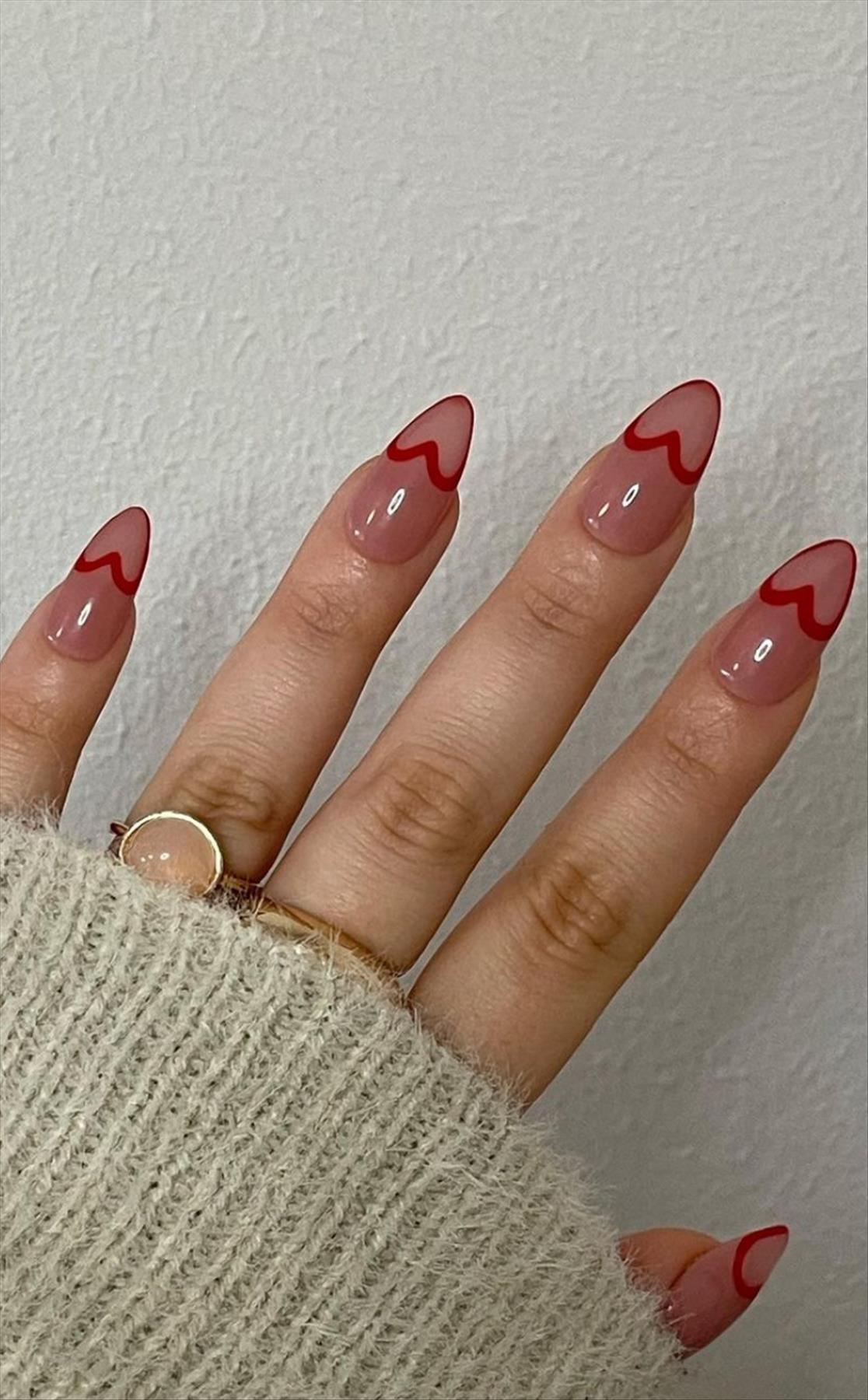 Romantic Heart Nail Art Perfect For Valentine's Manicures 2022