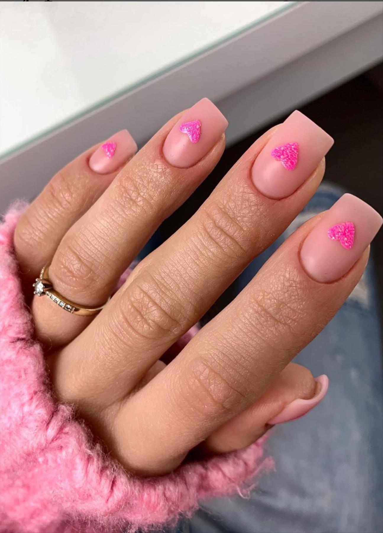 Romantic Heart Nail Art Perfect For Valentine's Manicures 2022