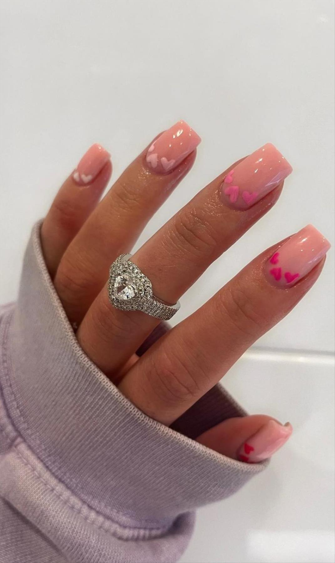 Romantic Heart Nail Art Perfect For Valentine's Manicures 2022