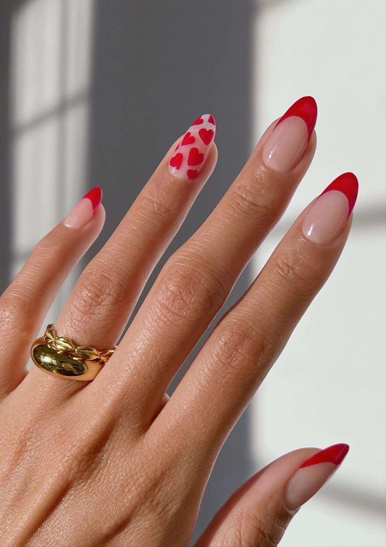 Romantic Heart Nail Art Perfect For Valentine's Manicures 2022