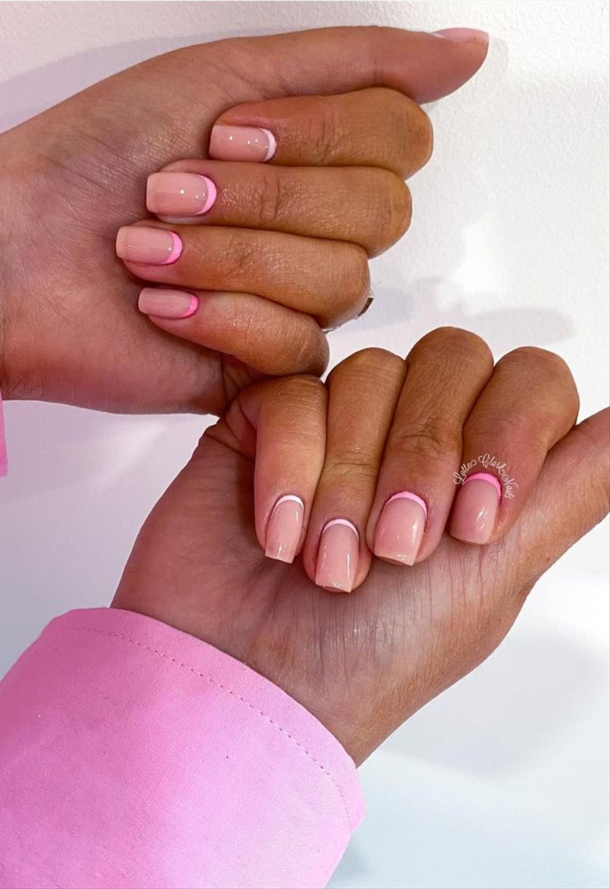 French Pink Tip Nails & Pink Nails For Your Next Manicure