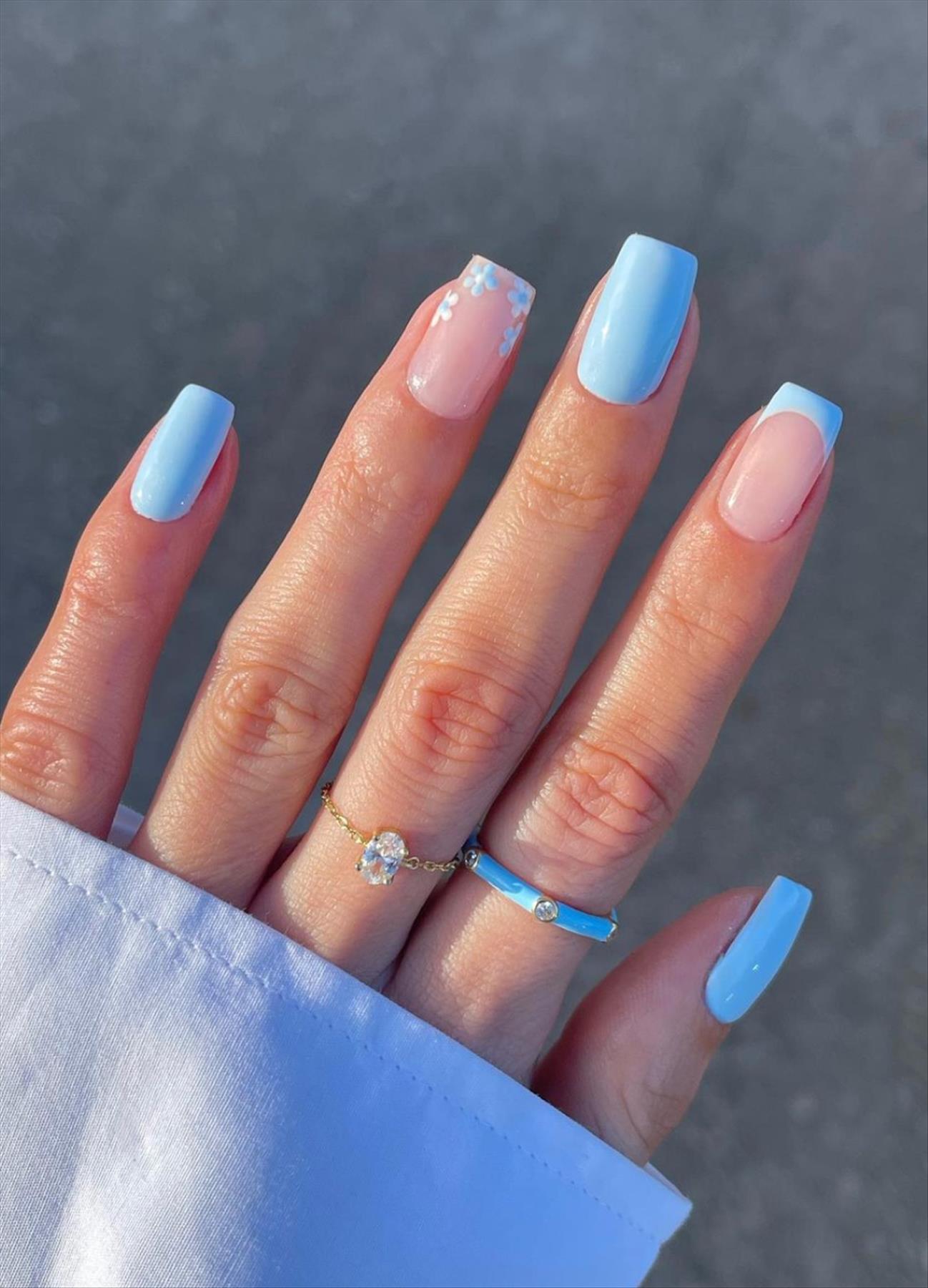  Trendy Summer Nail Designs with Short Square Nails 2022