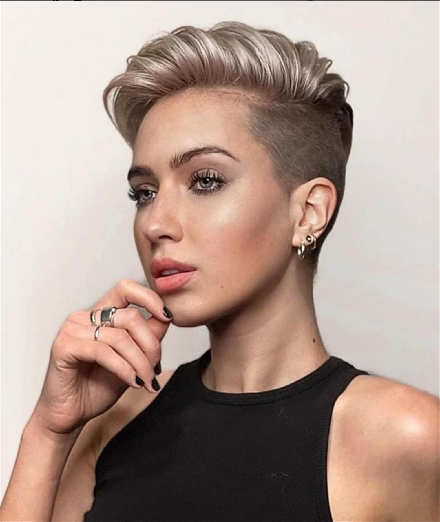 Bold Short Asymmetrical Pixie Cuts with  Bangs Hard To Resist