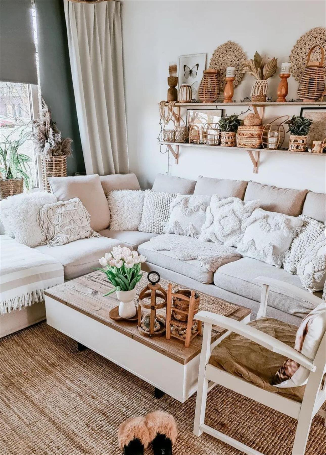 Cozy bohemian living room decorations inspiration for Summer