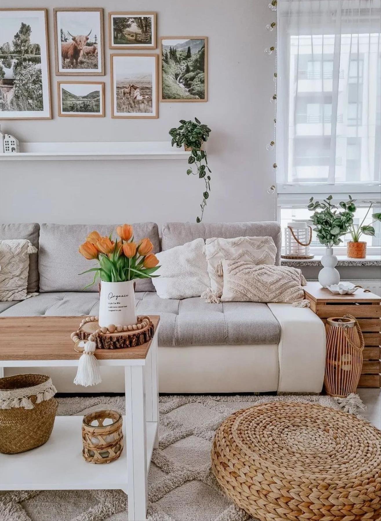 Cozy bohemian living room decorations inspiration for Summer