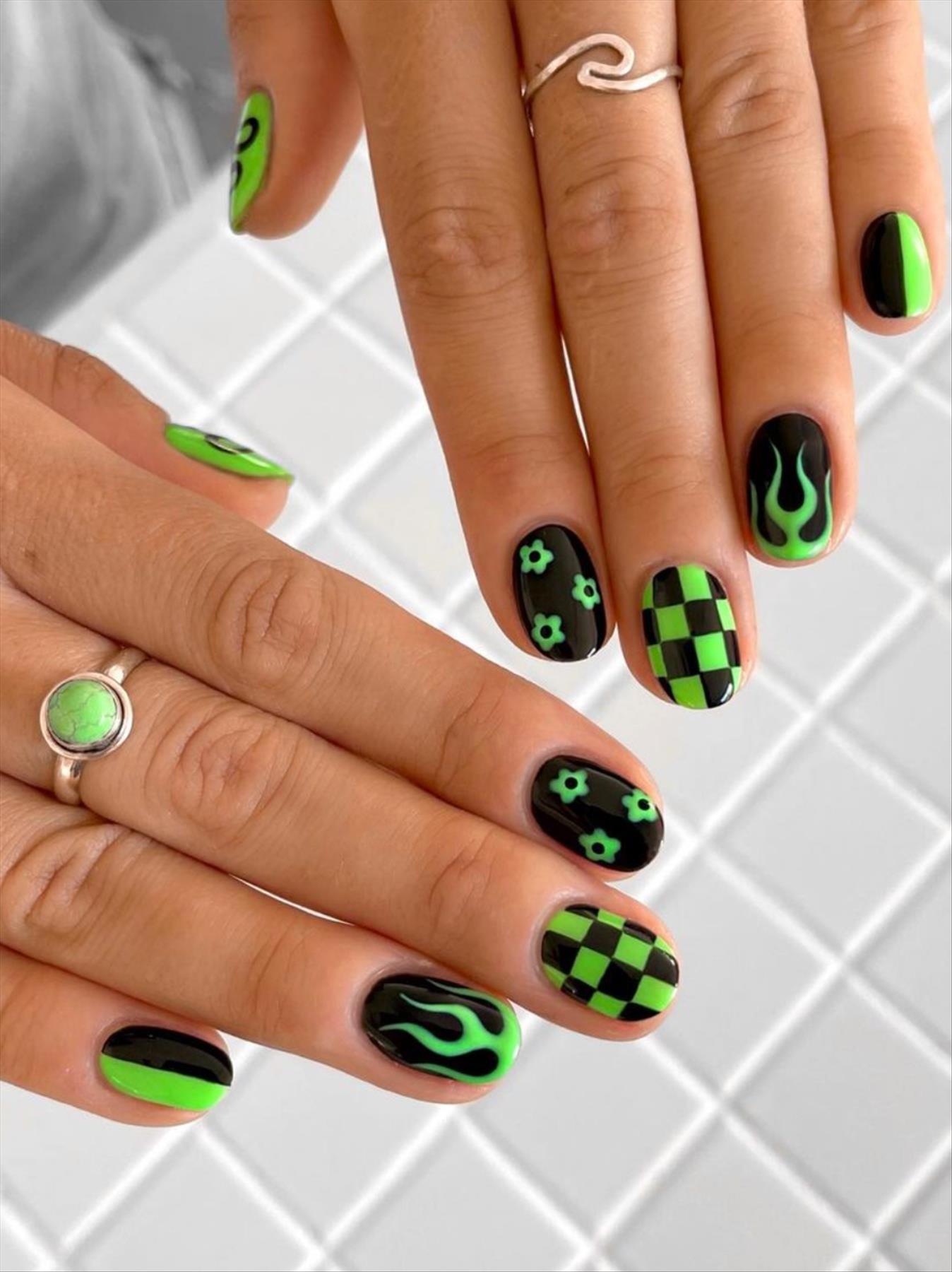 Perfect green nail ideas for your next manicures inspiration 2022