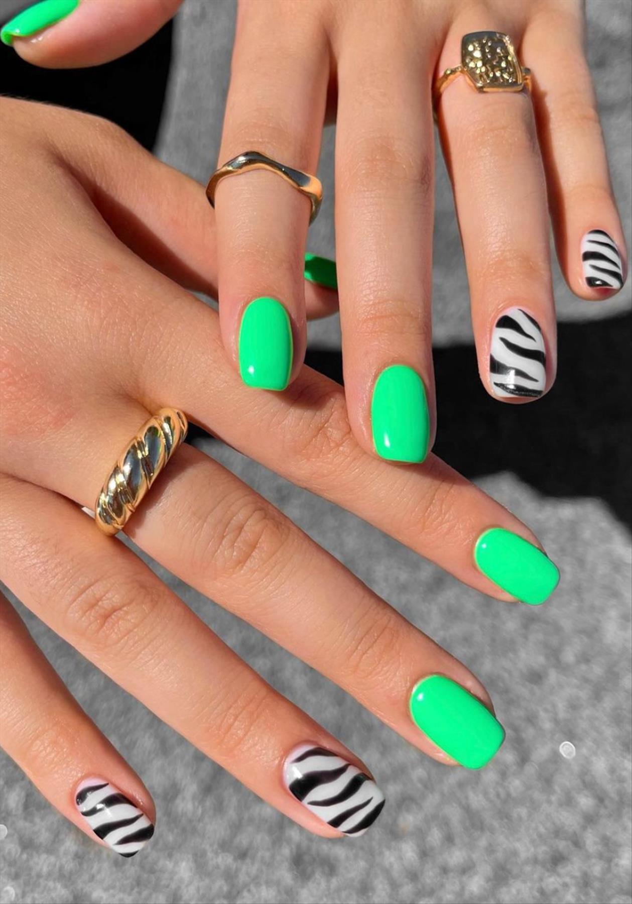 Perfect green nail ideas for your next manicures inspiration 2022