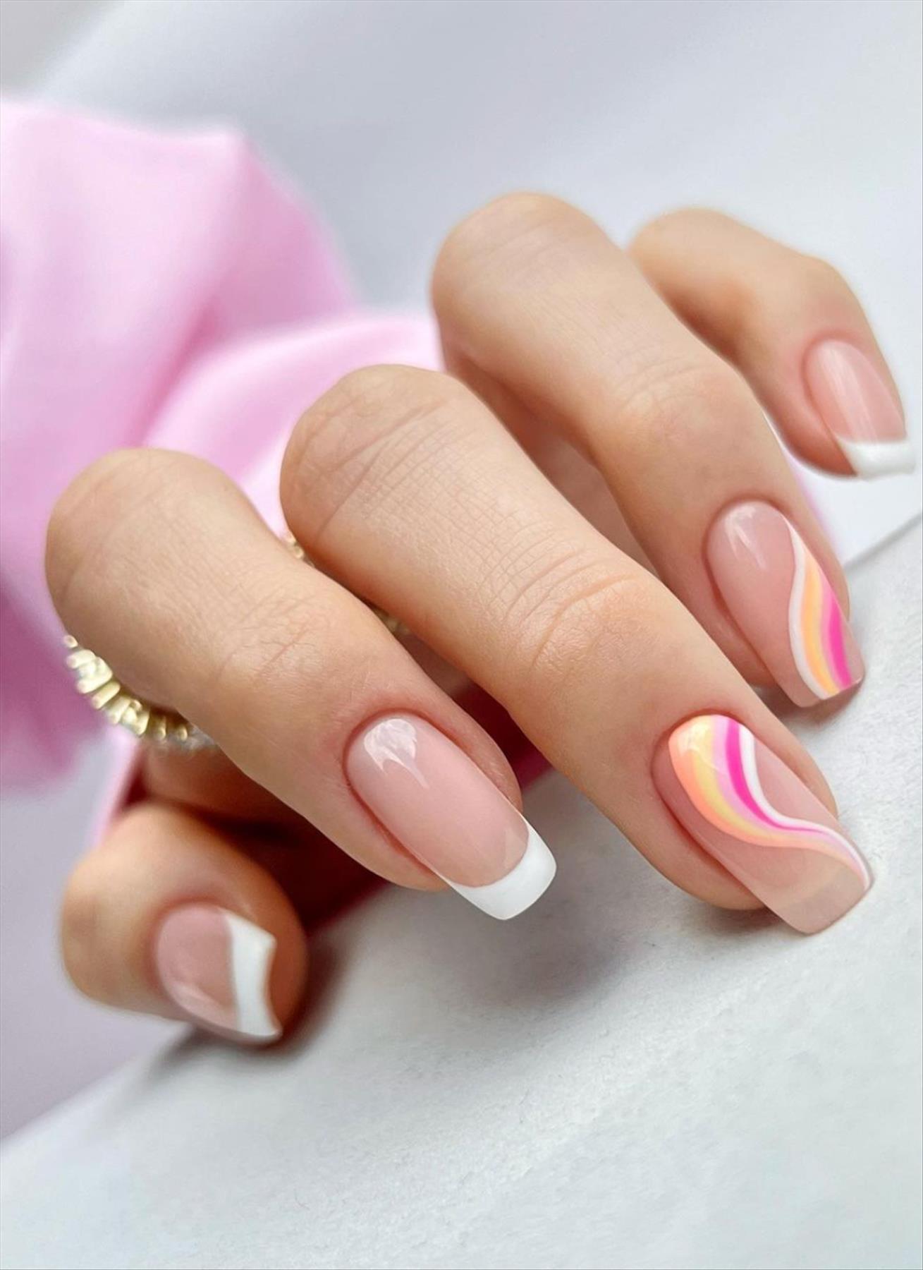 Fabulous short acrylic coffin nails ideas for 2022