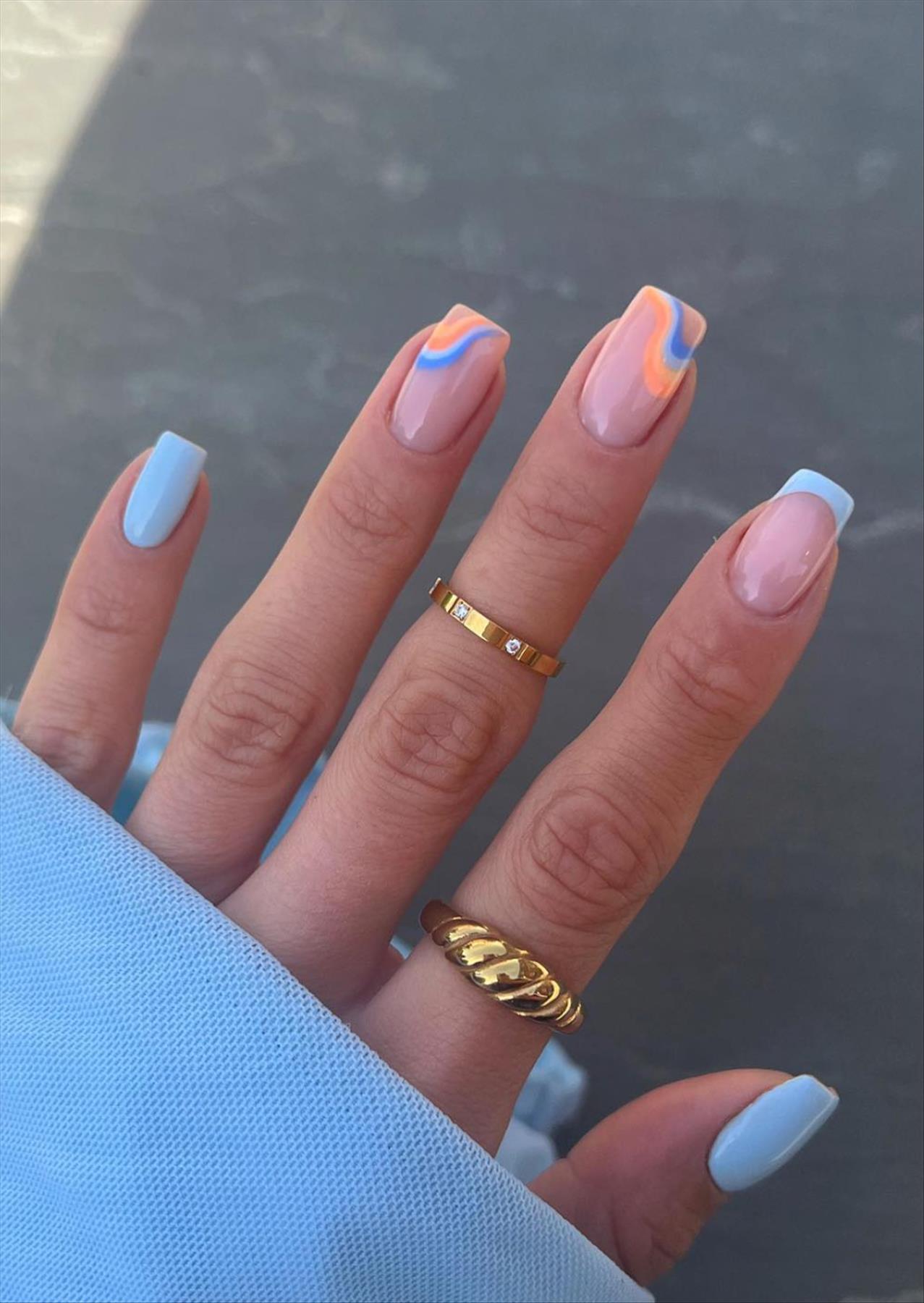 Best & Simple short coffin nails ideas for Summer manicures inspo