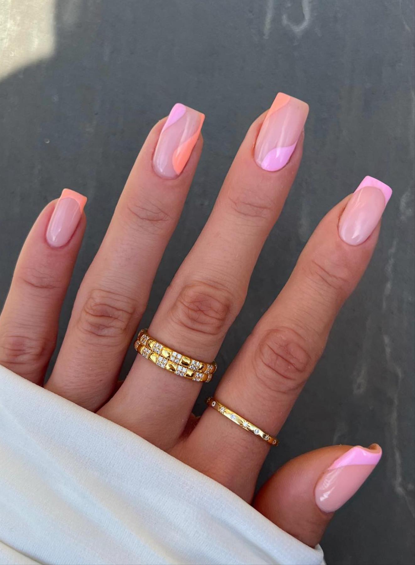 Best & Simple short coffin nails ideas for Summer manicures inspo