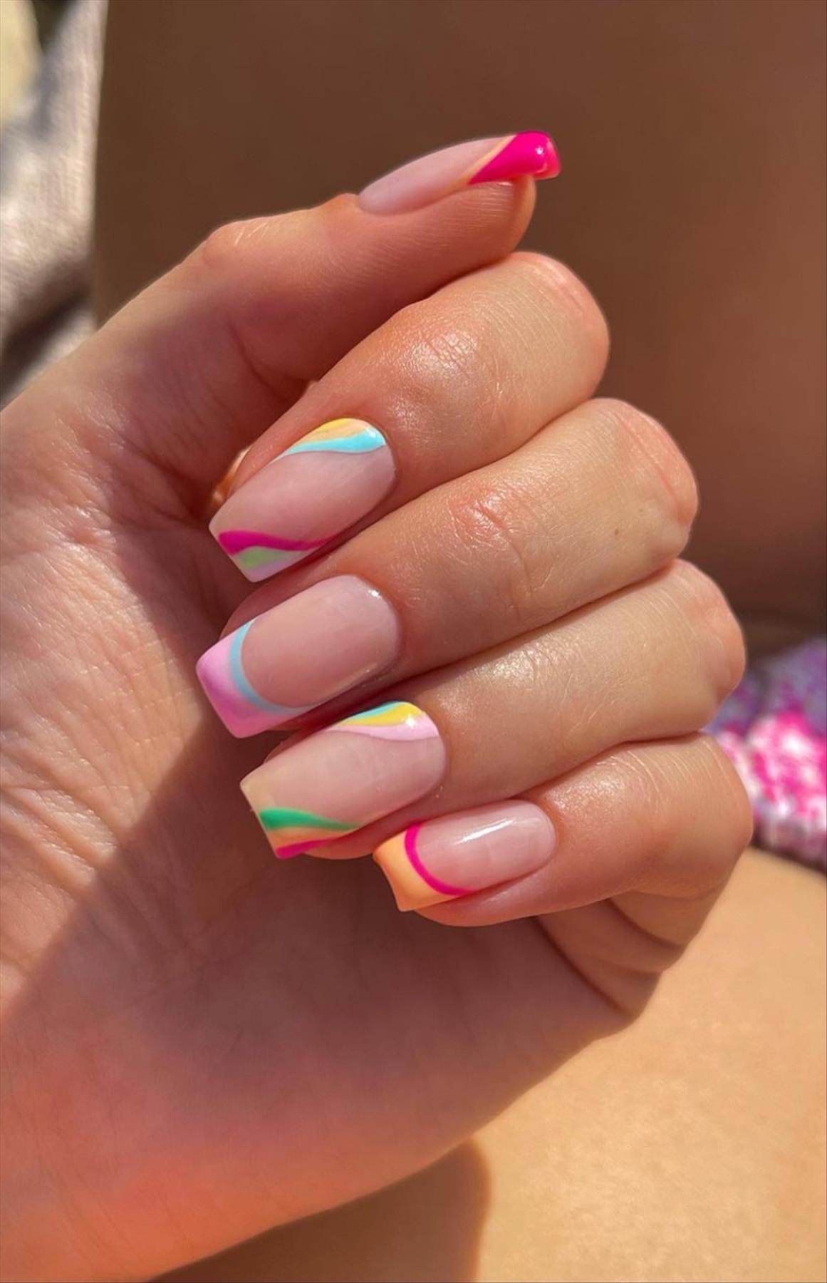 Best & Simple short coffin nails ideas for Summer manicures inspo