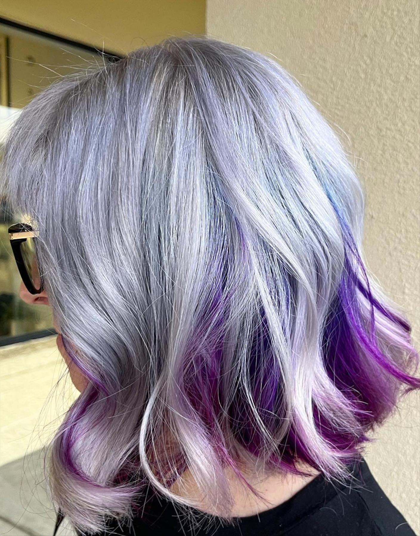 Best peekaboo hair color ideas underneath color to be cooler 