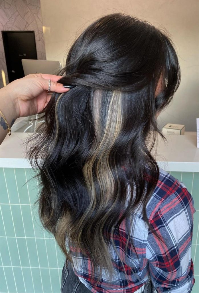 50 Best peekaboo hair color ideas underneath color to be cooler