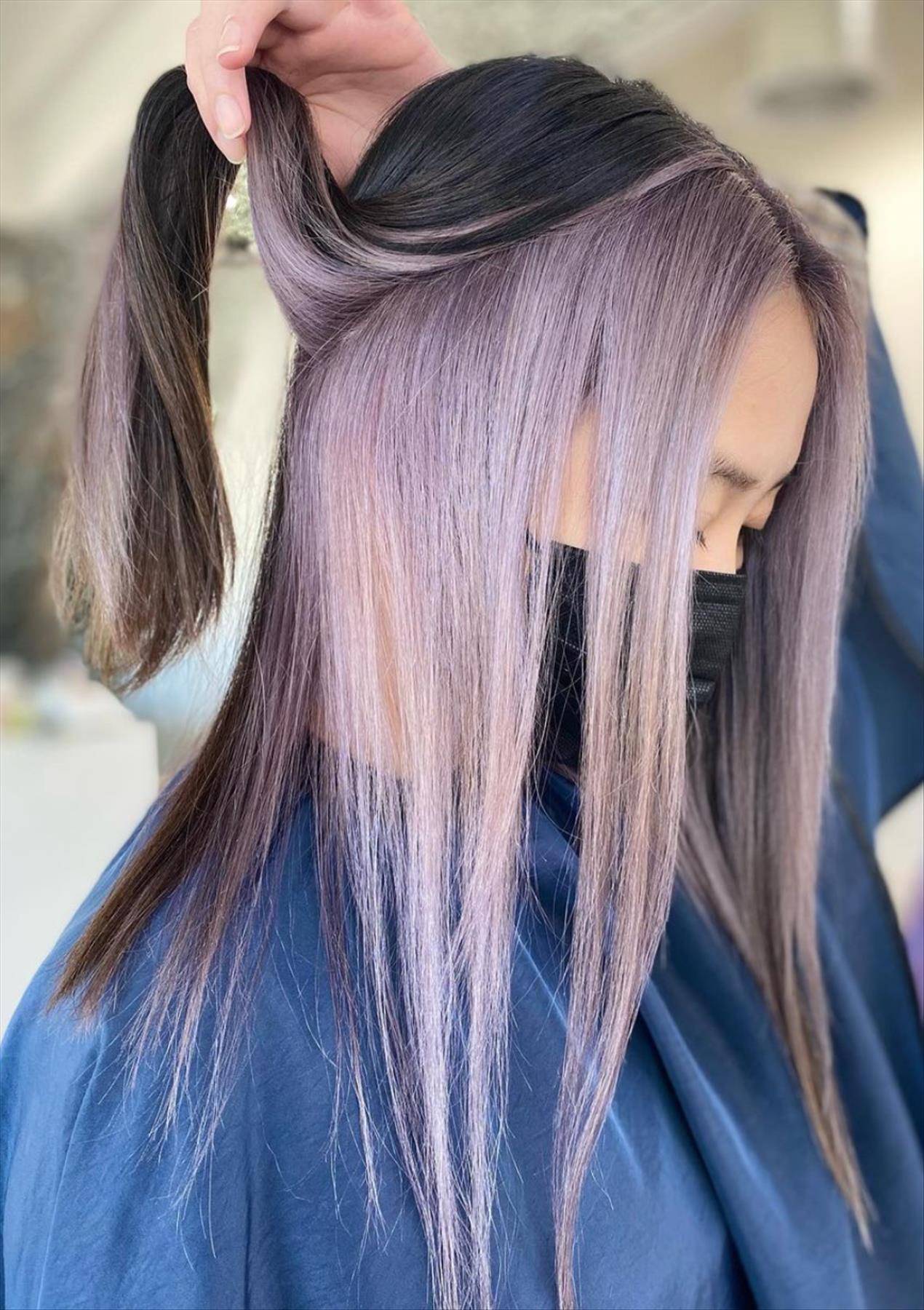 Best peekaboo hair color ideas underneath color to be cooler 