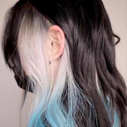 Best peekaboo hair color ideas underneath color to be cooler