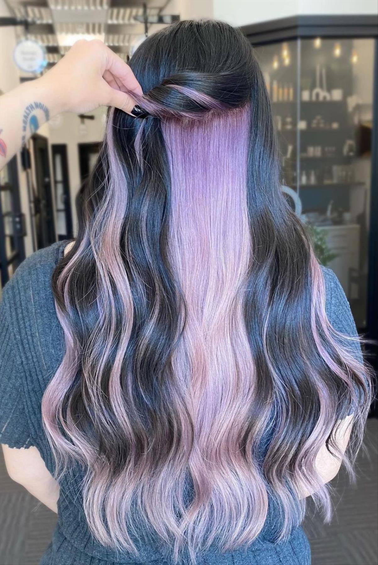 Stunning underneath hair color ideas for cool girls