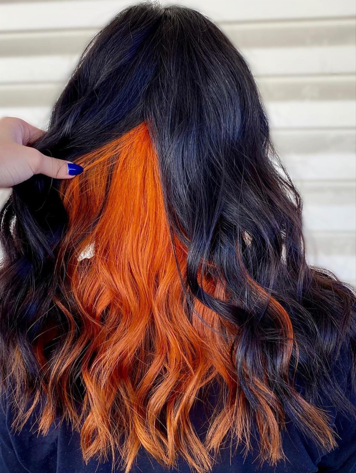 Stunning underneath hair color ideas for cool girls