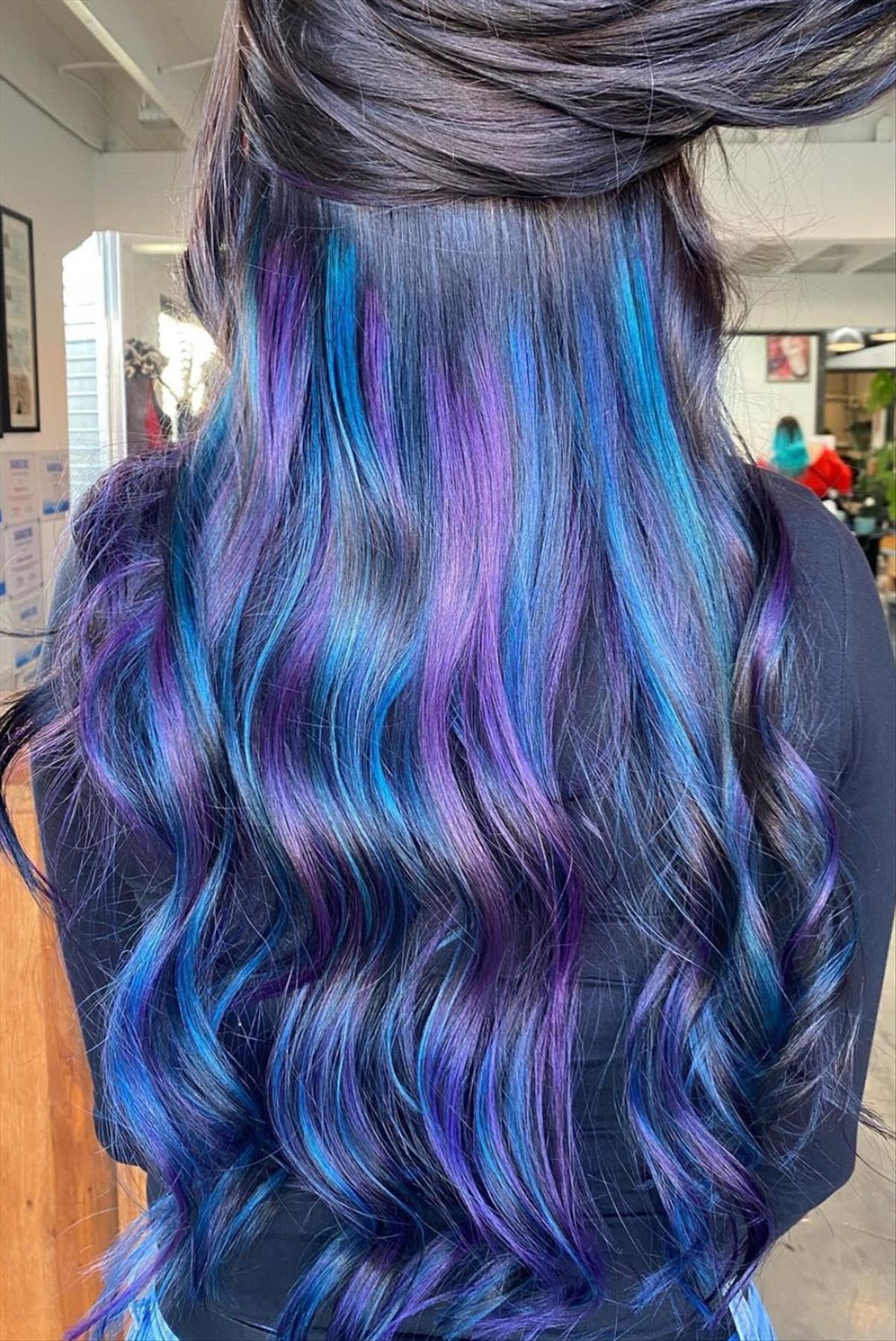 Stunning underneath hair color ideas for cool girls