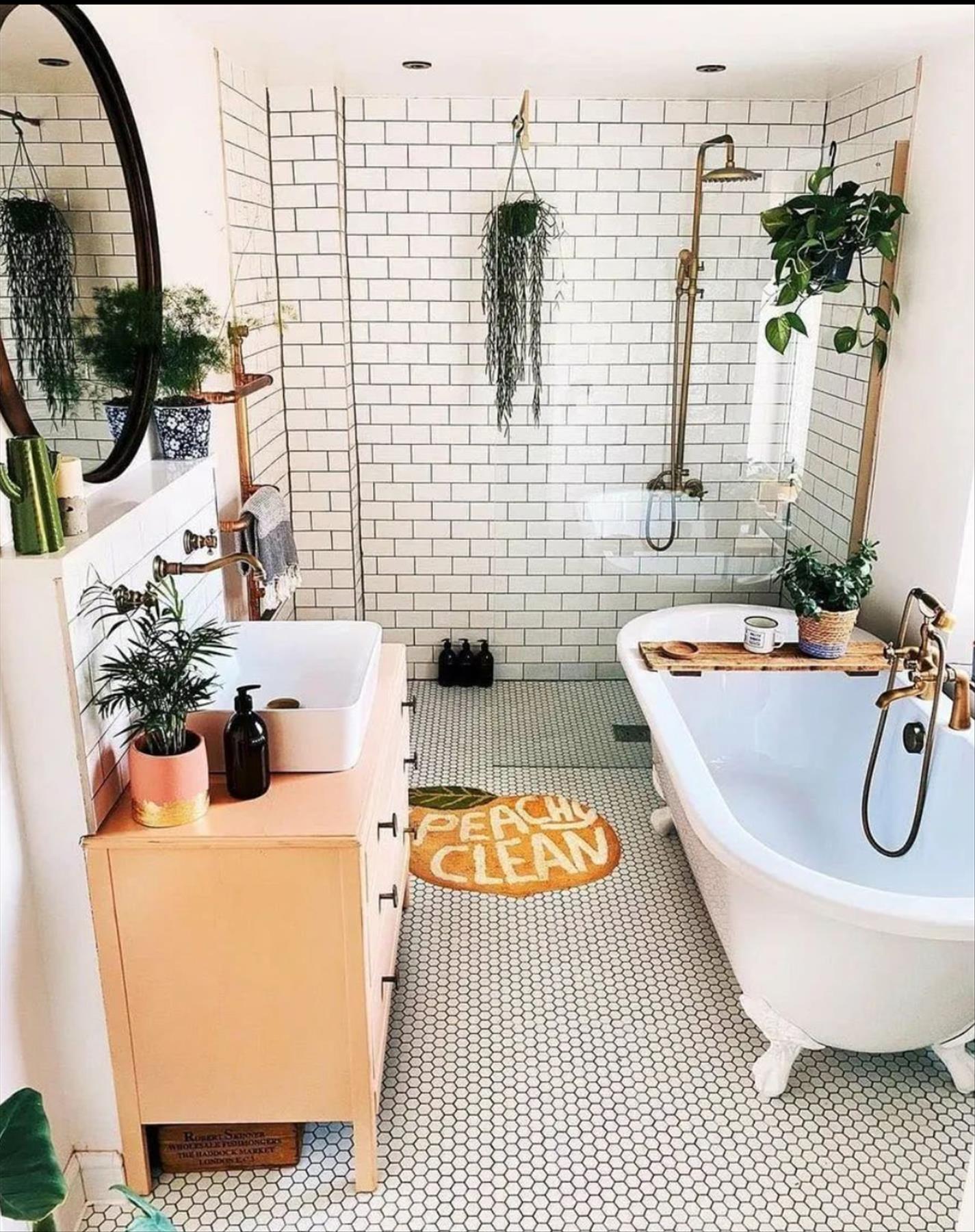 2. Boho Chic 1.5 Bathroom Decor