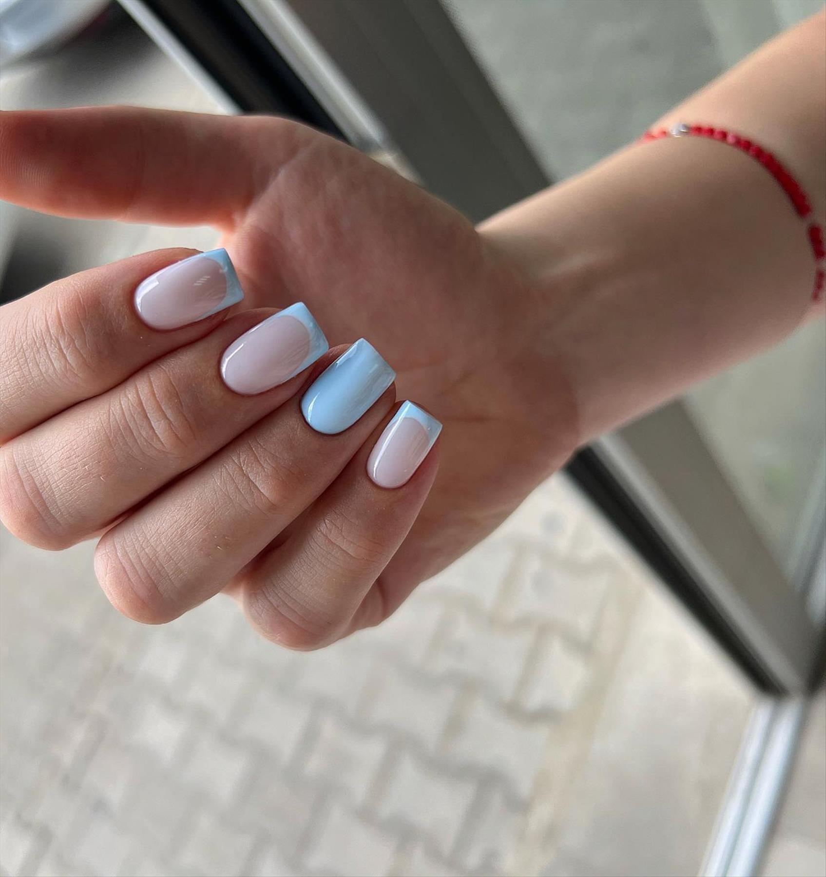 Adorable Short Blue Nails Ideas for Cooler Vibes in 2022!