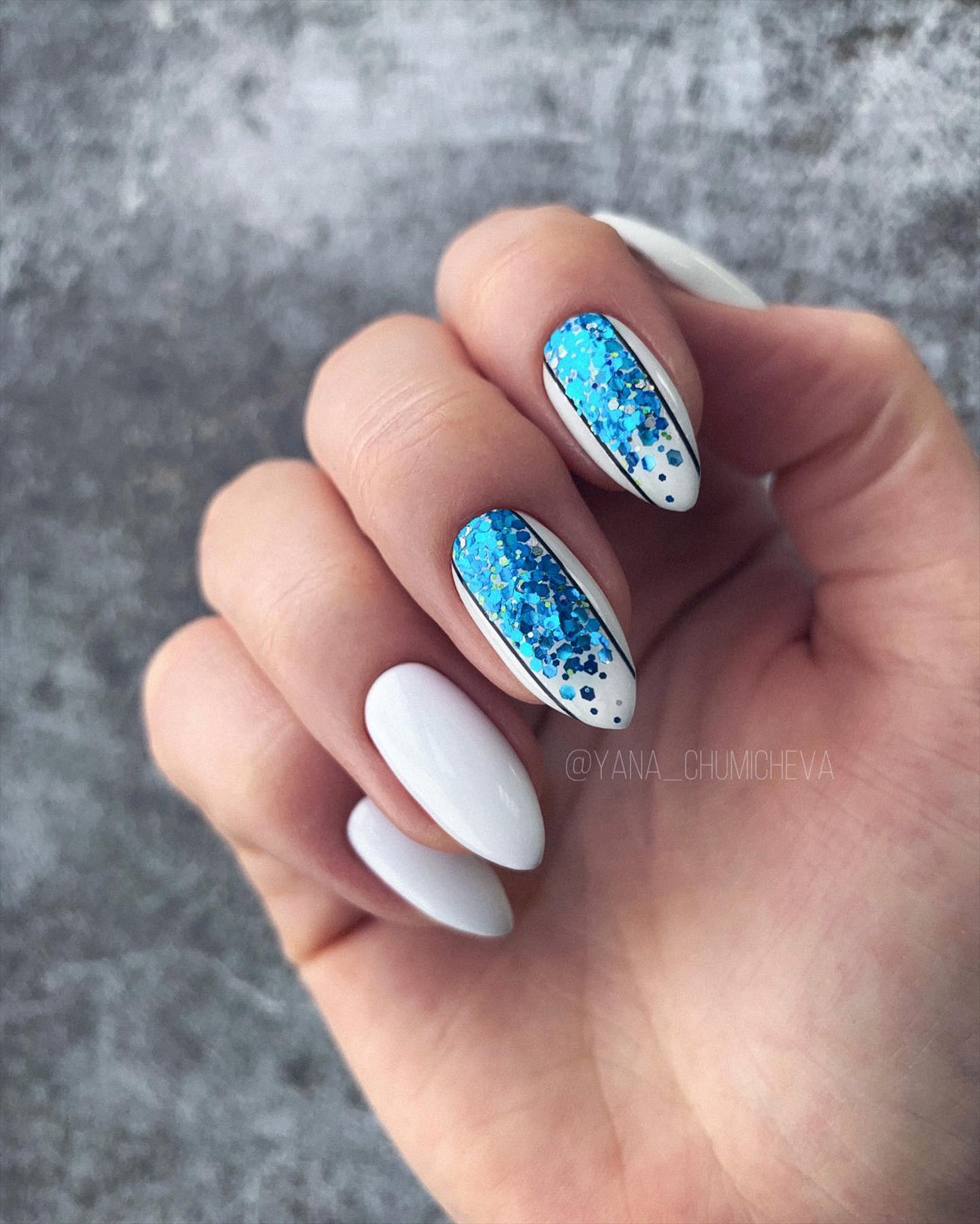 Adorable Short Blue Nails Ideas for Cooler Vibes in 2022!