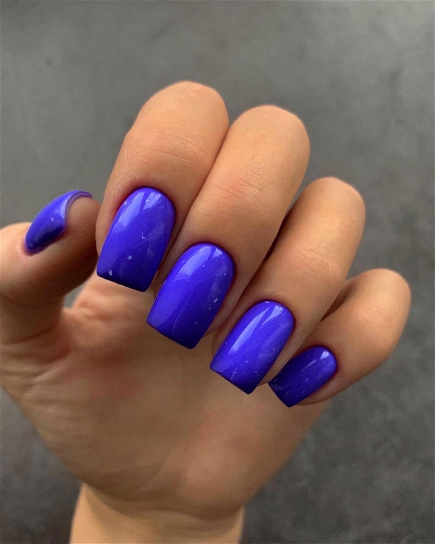 Adorable Short Blue Nails Ideas for Cooler Vibes in 2022!