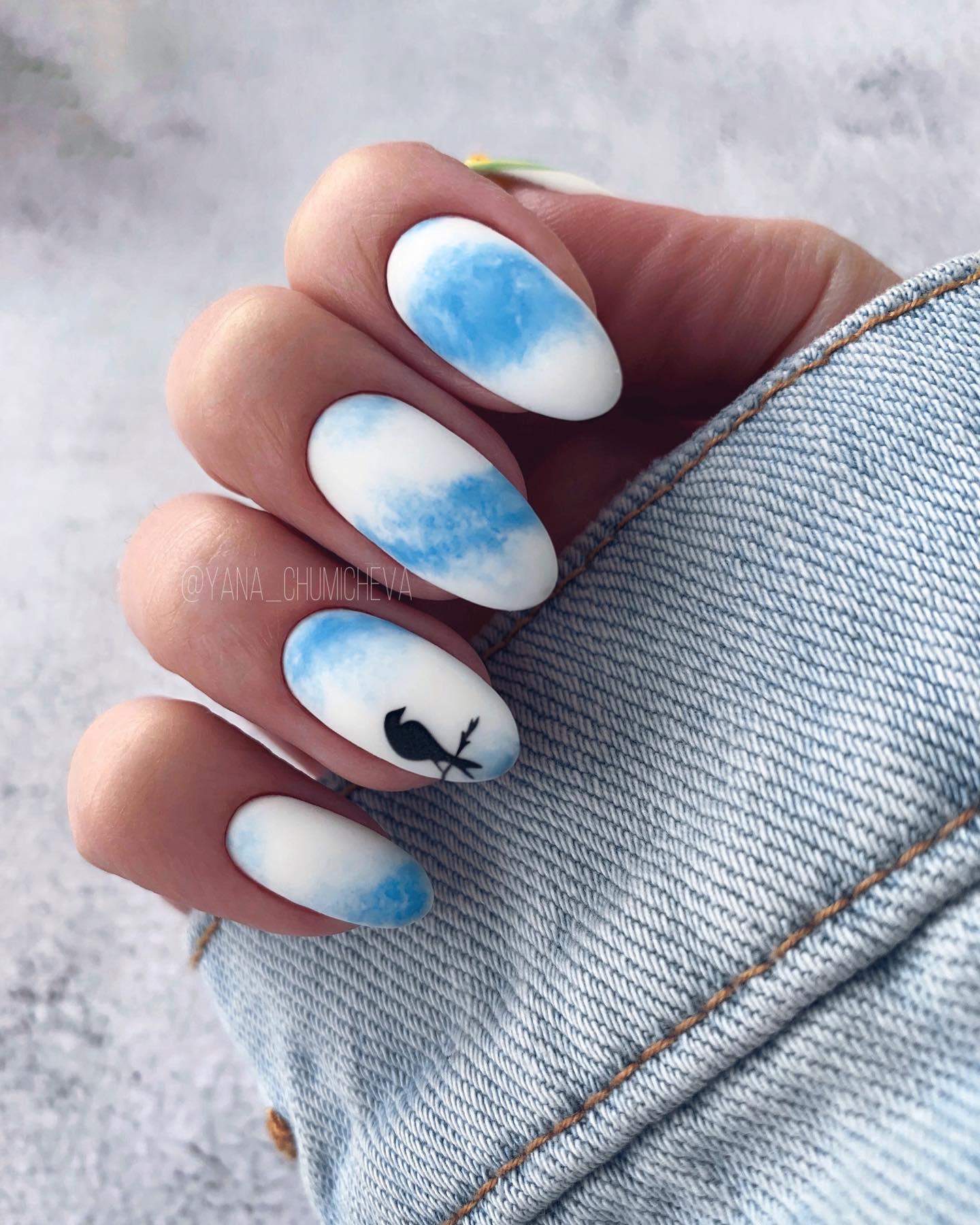 Adorable Short Blue Nails Ideas for Cooler Vibes in 2022!