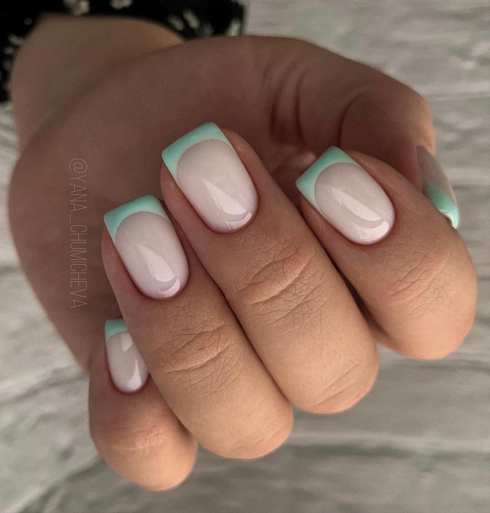 Adorable Short Blue Nails Ideas for Cooler Vibes in 2022!