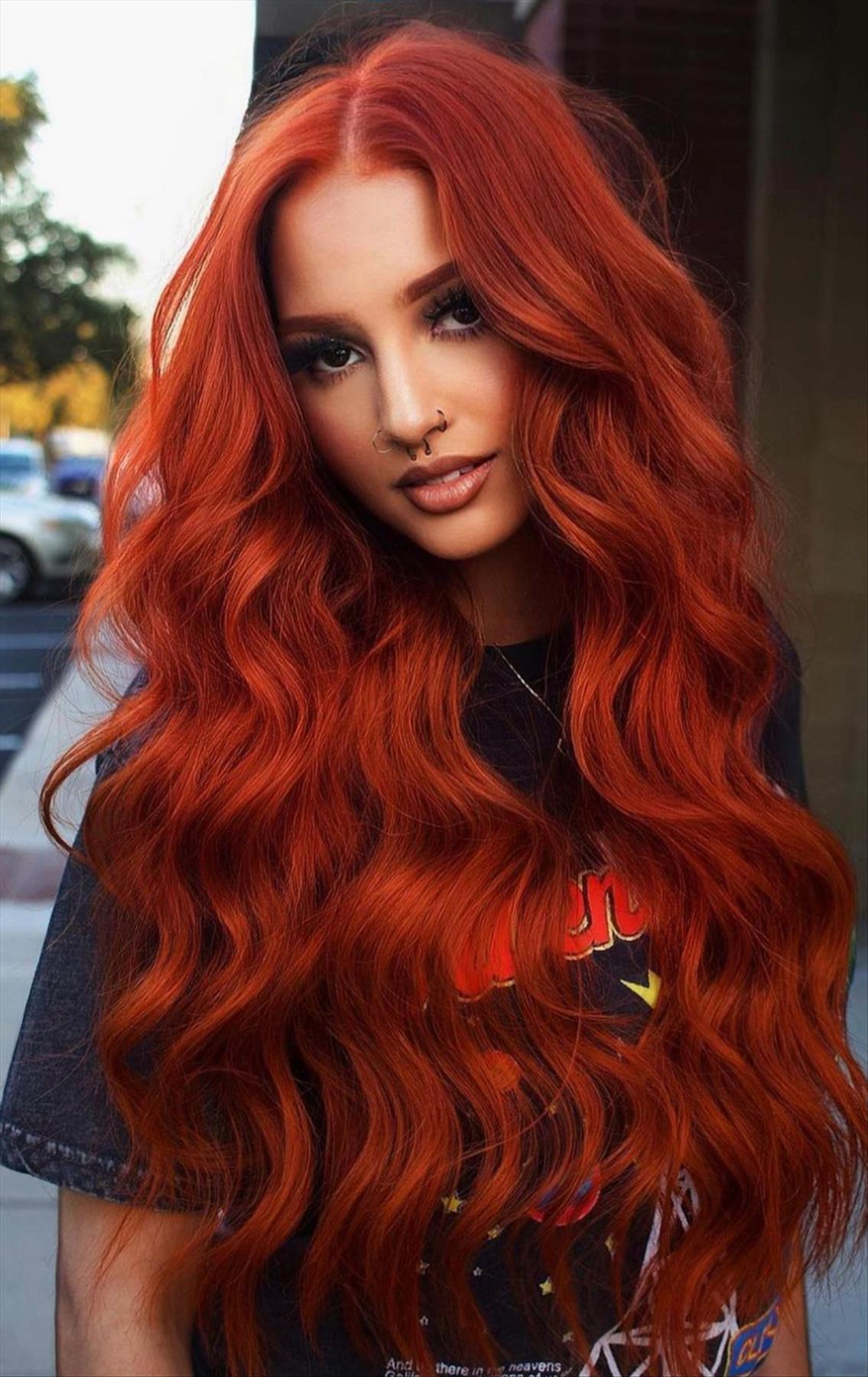 Fabulous red hair color for Fall hair color inspiration