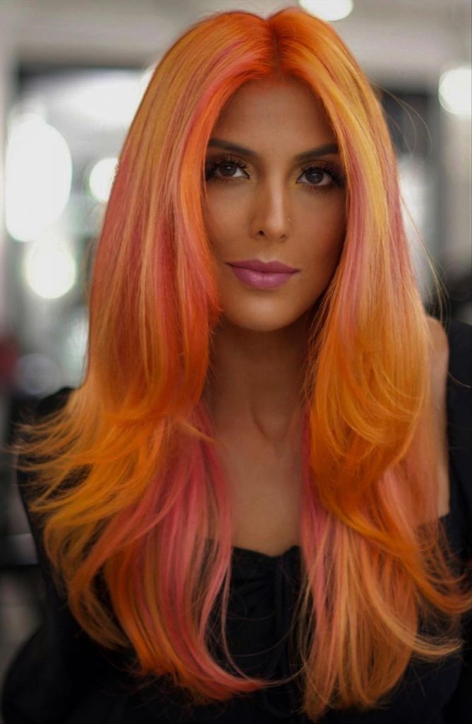 40 Stylish two-tone hair color for Winter hair color ideas - Mycozylive.com