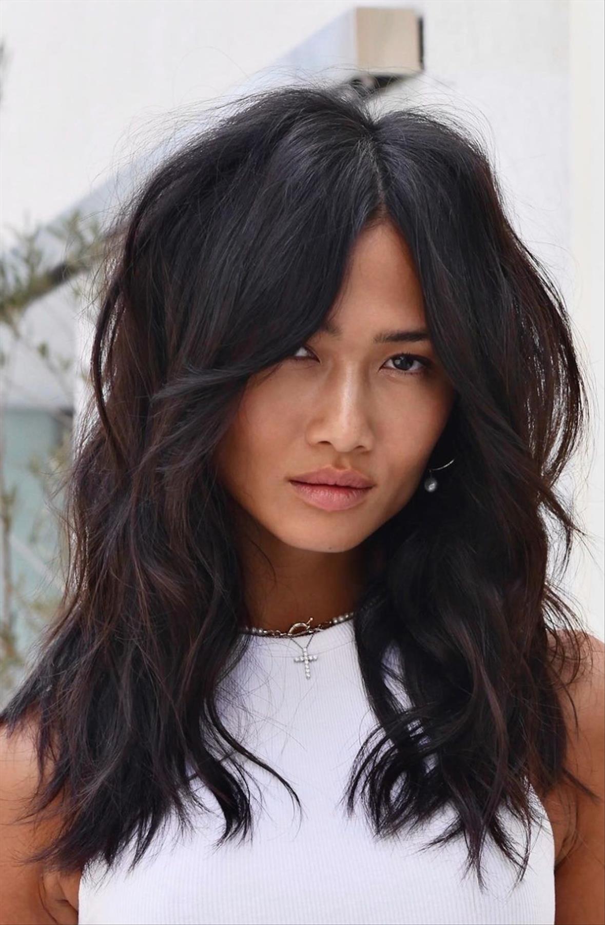 Cool medium length haircuts with bangs and layers