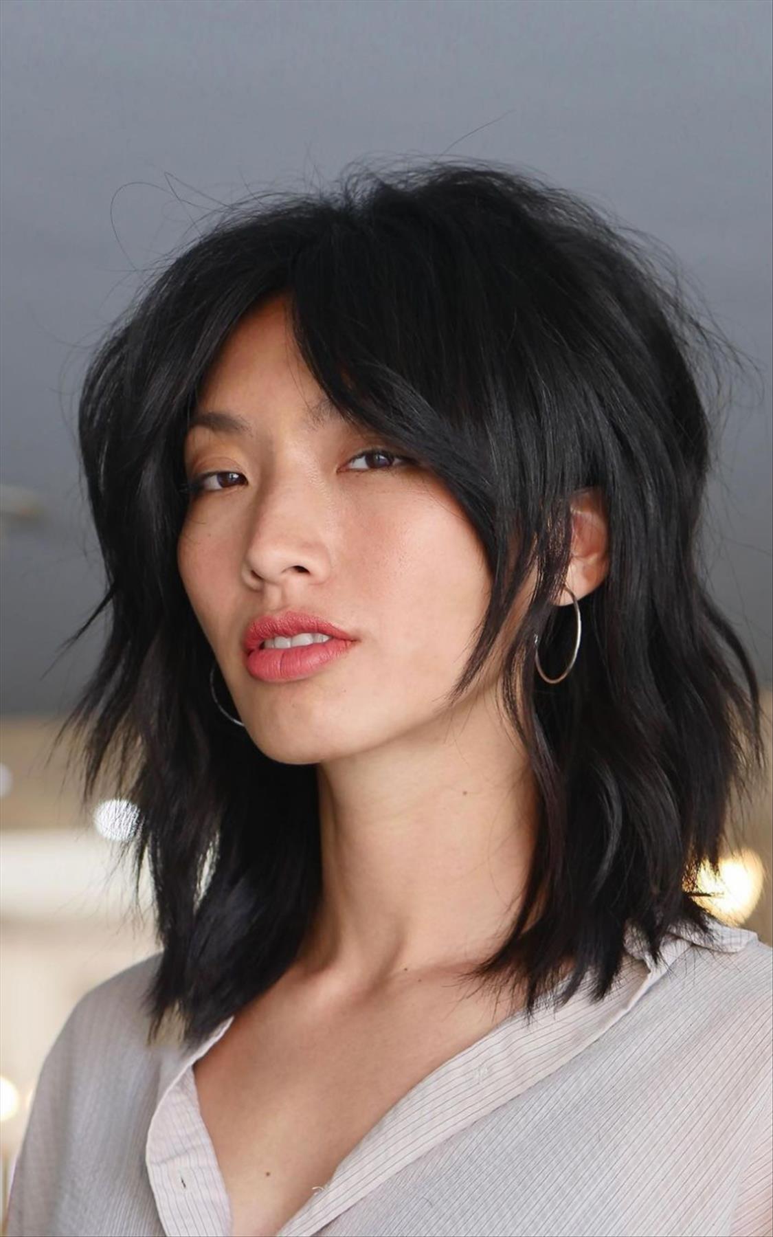 Cool medium length haircuts with bangs and layers