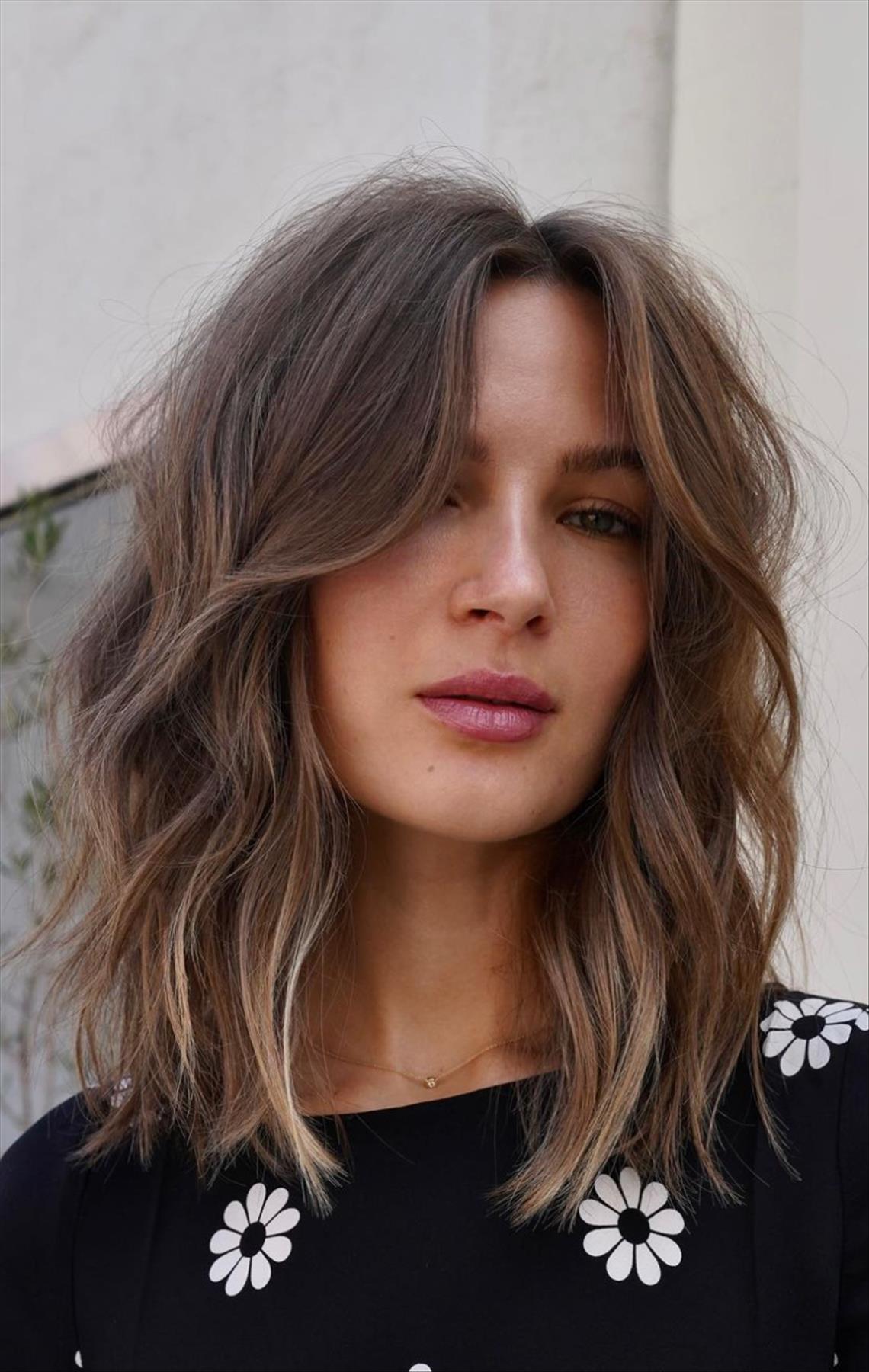 Cool medium length haircuts with bangs and layers