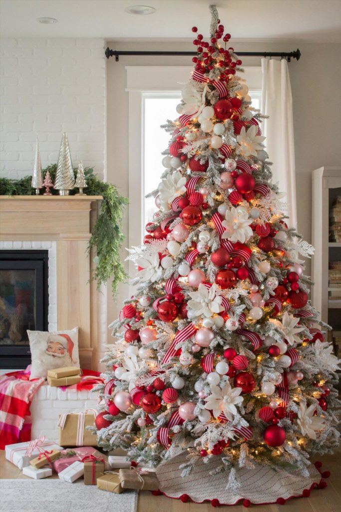 42 Best Red and White Christmas Tree Decor Inspiration 2022