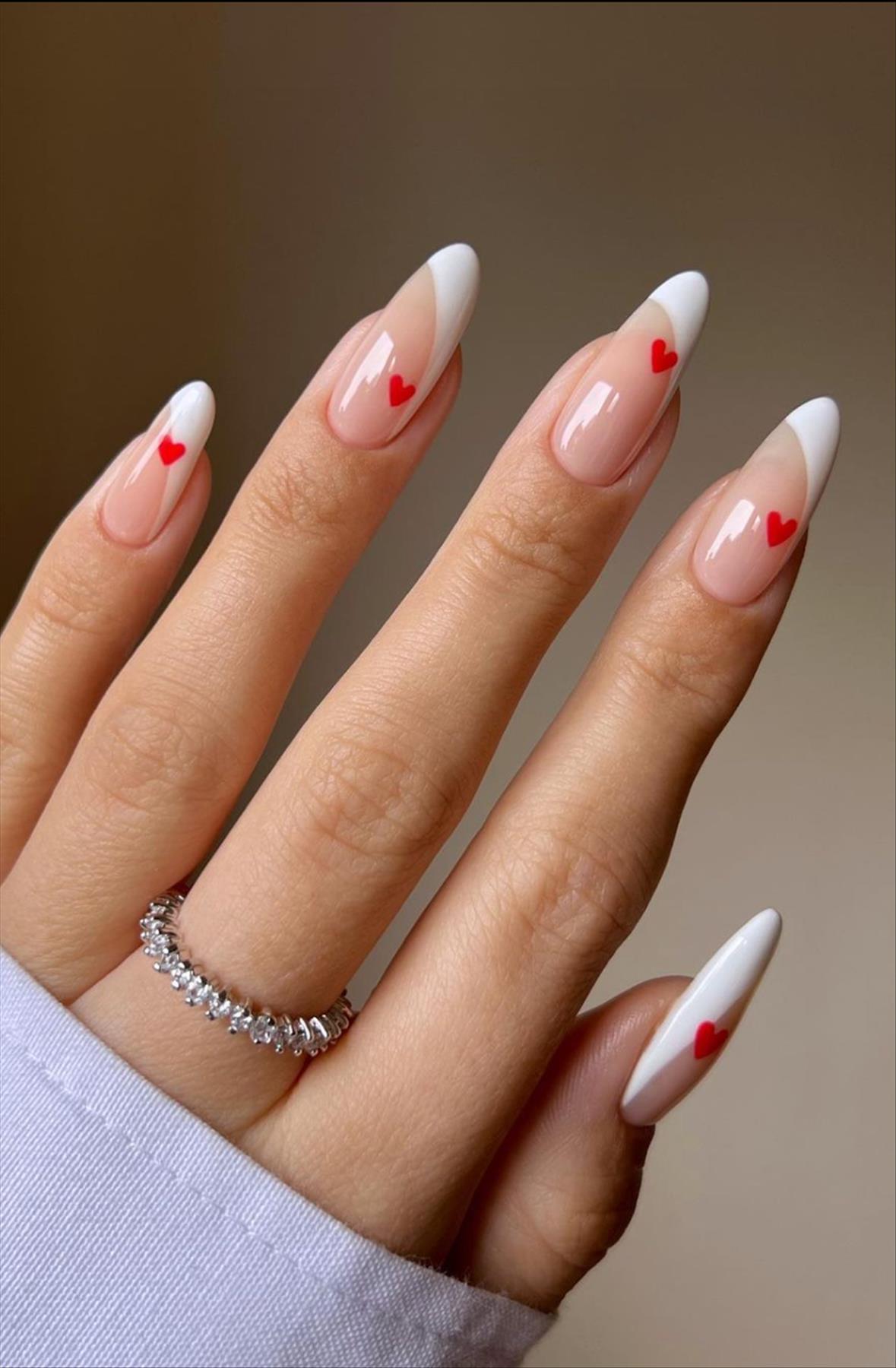 Top 31 heart nails for Valentine's Day nail designs 2023 inspiration