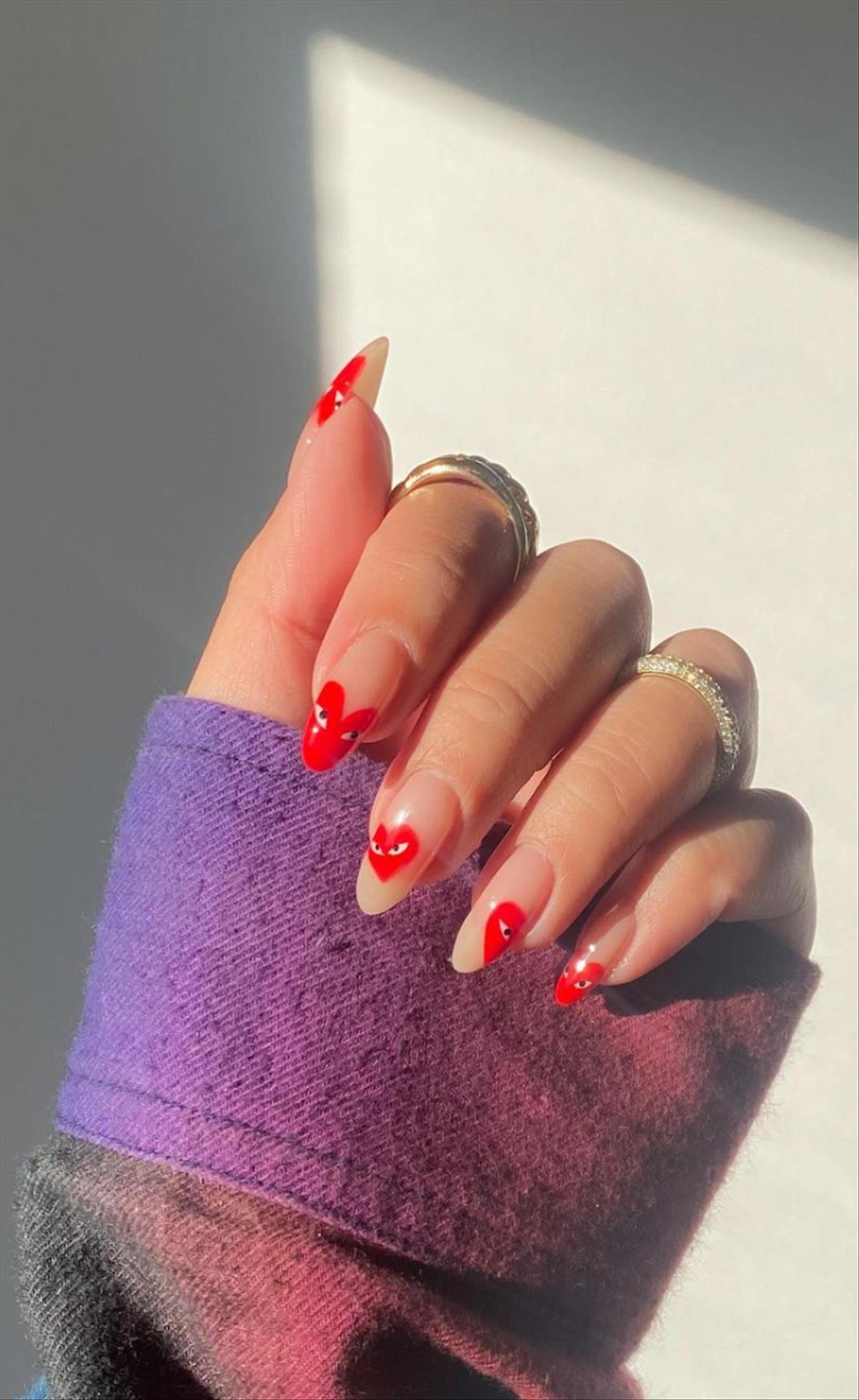 Top 31 heart nails for Valentine's Day nail designs 2023 inspiration