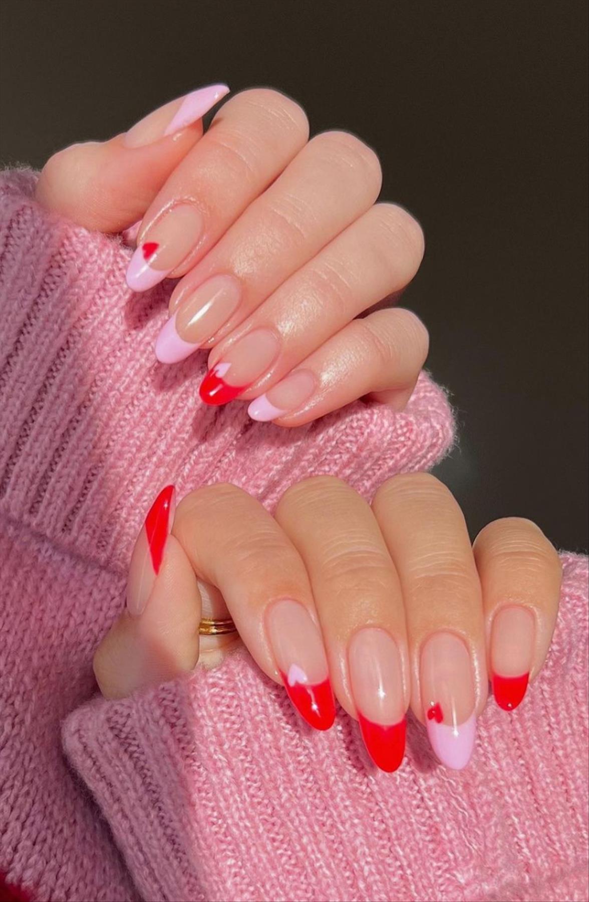 Top 31 heart nails for Valentine's Day nail designs 2023 inspiration