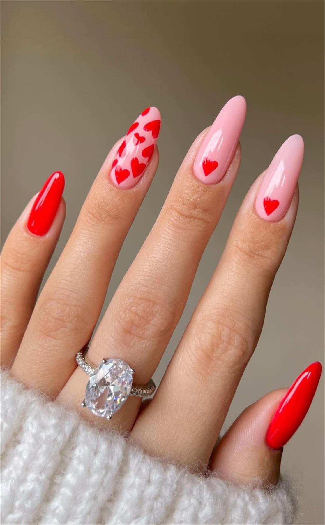 Top 31 heart nails for Valentine's Day nail designs 2023 inspiration