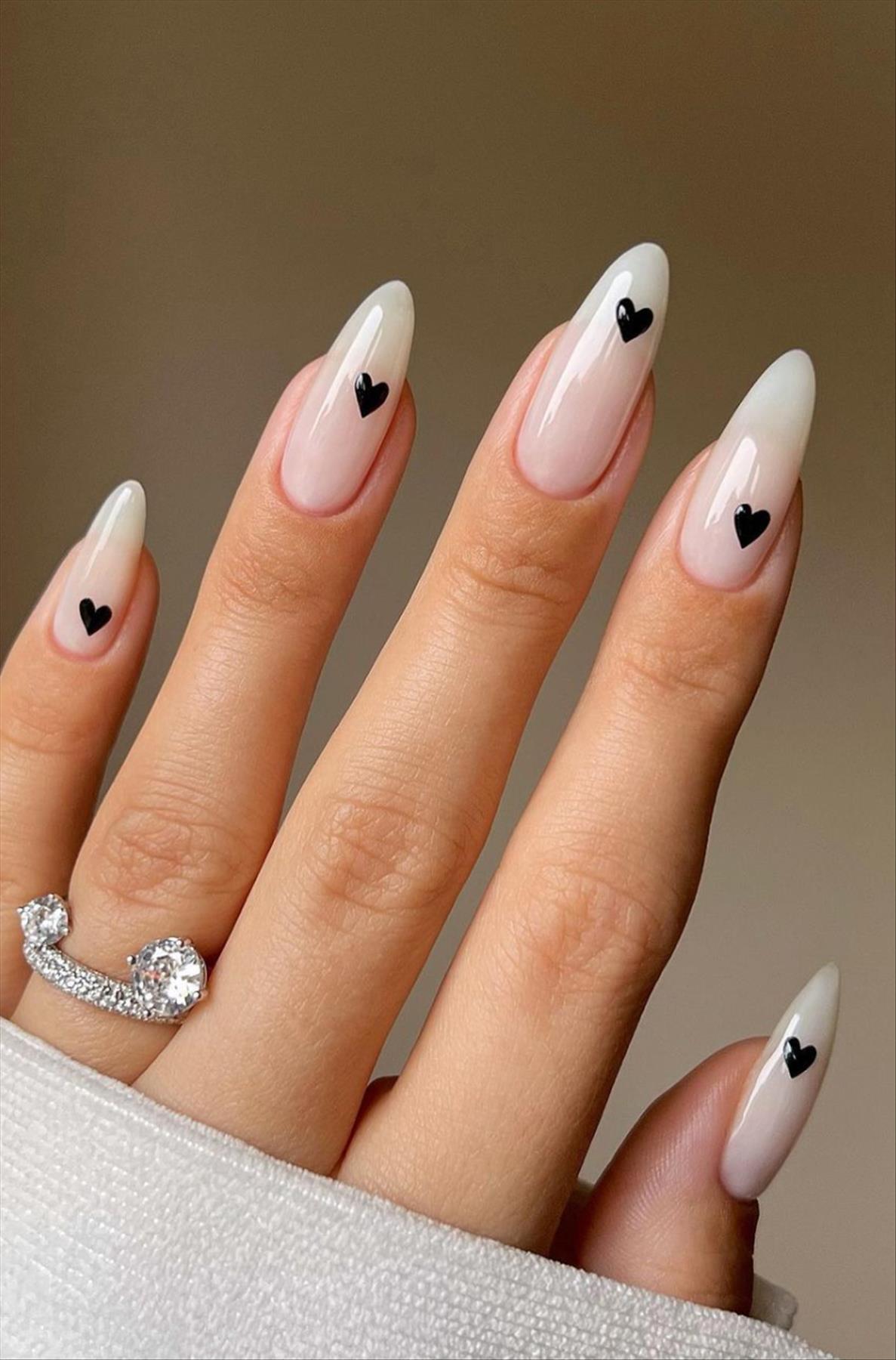 Top 31 heart nails for Valentine's Day nail designs 2023 inspiration