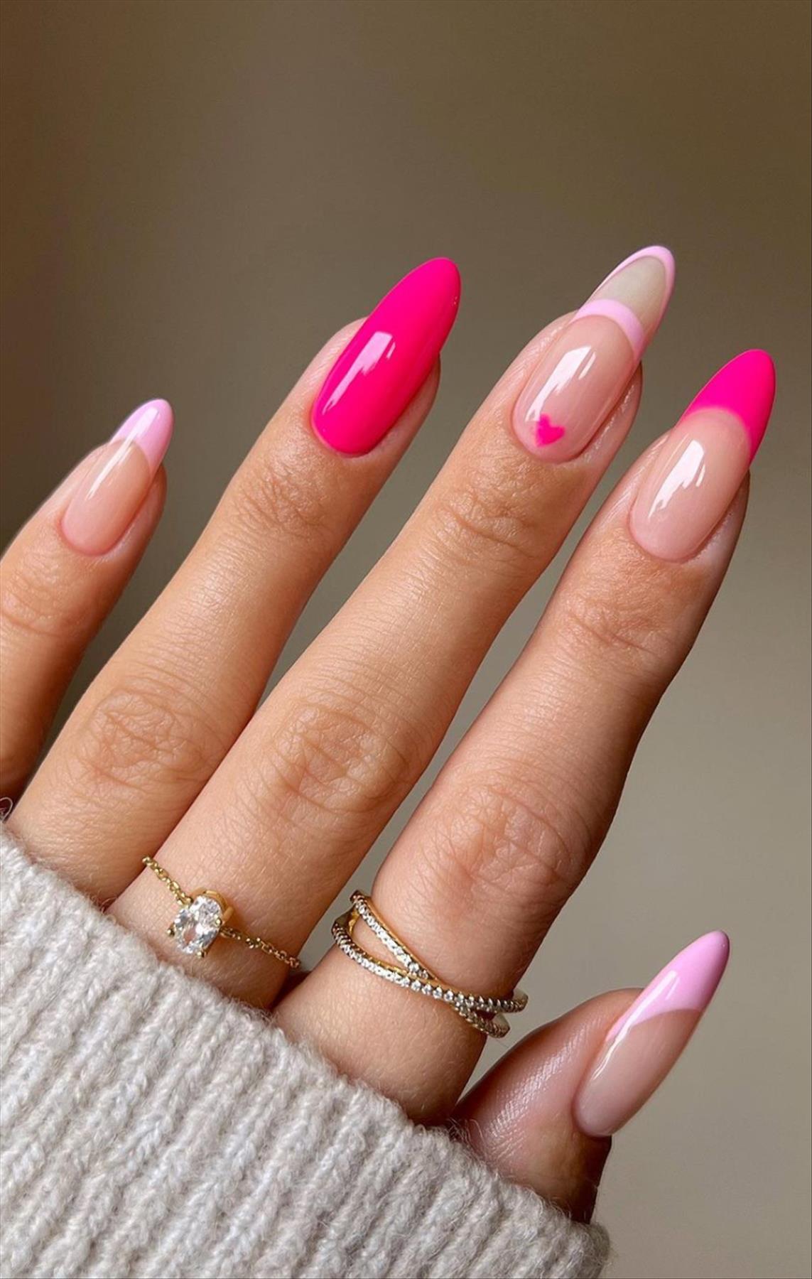 Top 31 heart nails for Valentine's Day nail designs 2023 inspiration