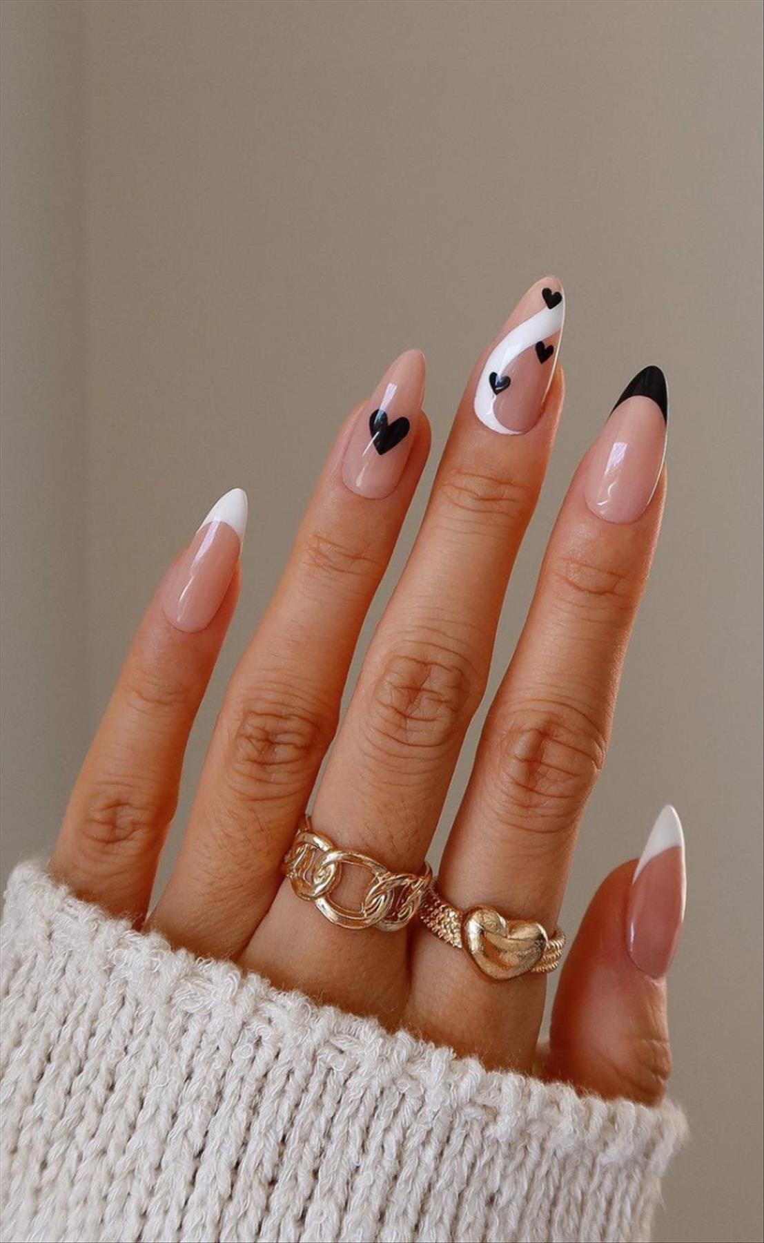 Elegant white Valentine's Day nail designs you'll love