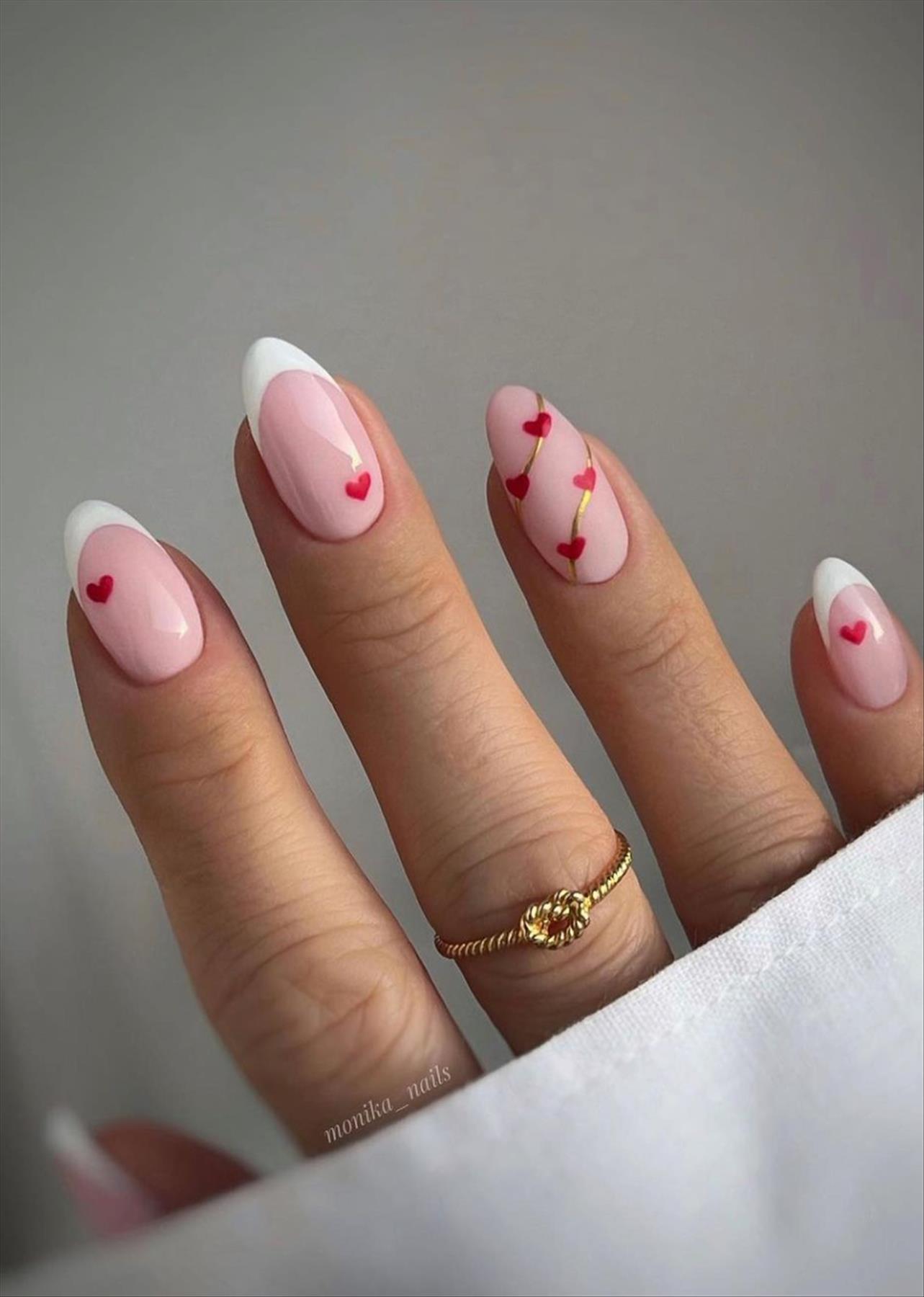 Elegant white Valentine's Day nail designs you'll love