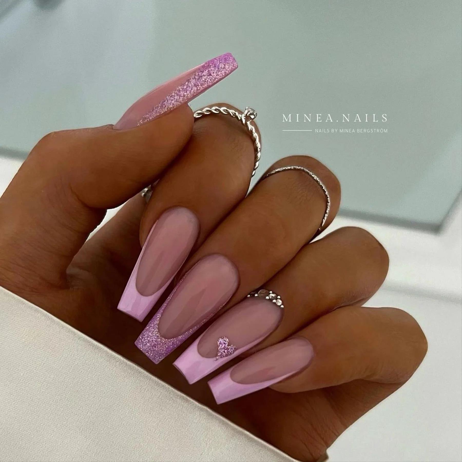 Classic Summer coffin nails acrylic prefect to wear