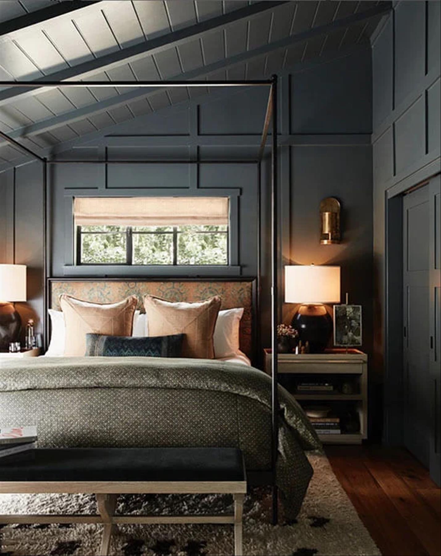 38 Cozy dark and moody bedroom decoration ideas to upgrade your house