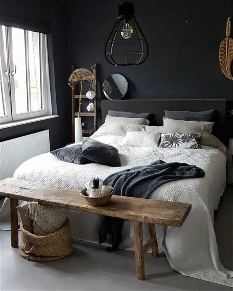 Cozy dark and moody bedroom decoration ideas