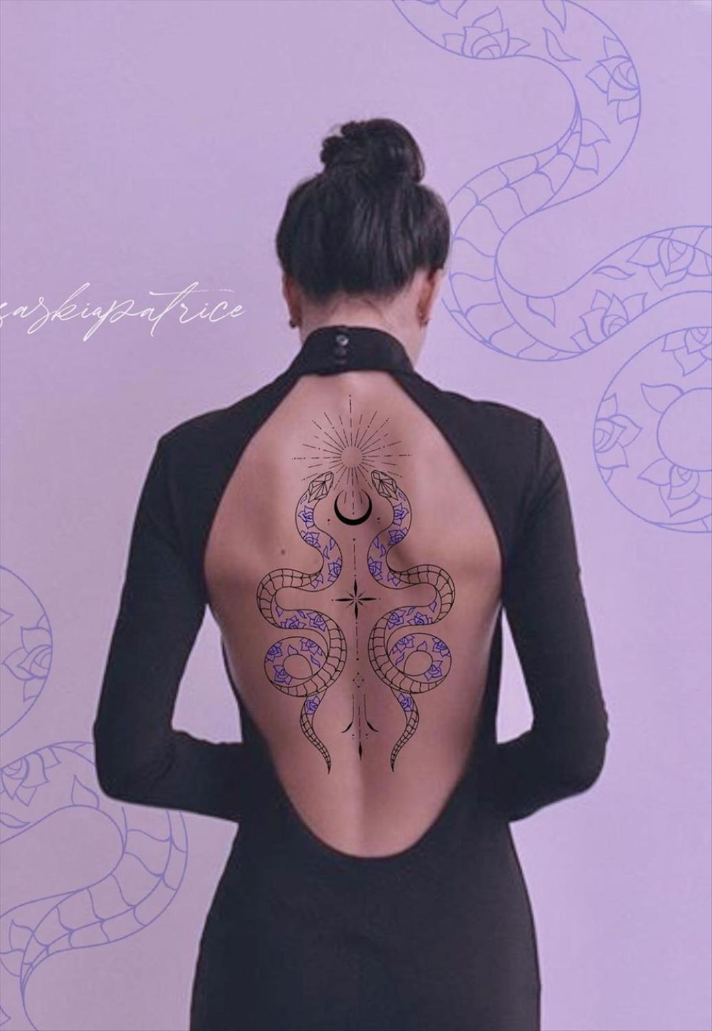 Unique and Charming Back Tattoo Designs for Women